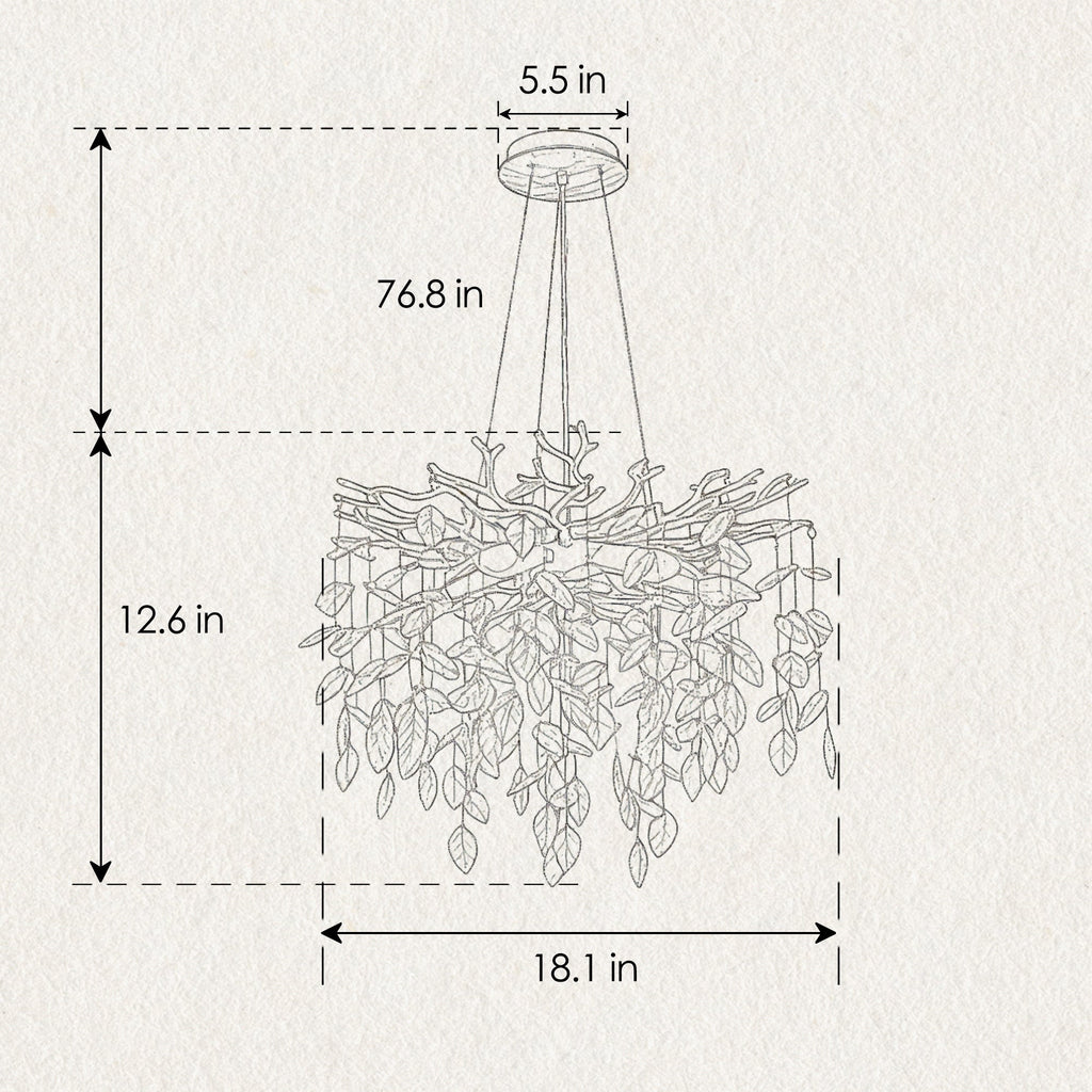 6-Light Crystal Chandelier with Gold Finish - Elegant Ceiling Lamp