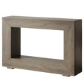 Narrow Entryway Storage Console Table with Open Shelf - Black, Dark Gray, Light Brown