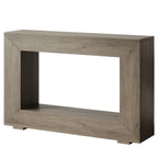 Narrow Entryway Storage Console Table with Open Shelf - Black, Dark Gray, Light Brown