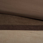 7 Piece Faux Suede Comforter Set with Decorative Pillows - Brown