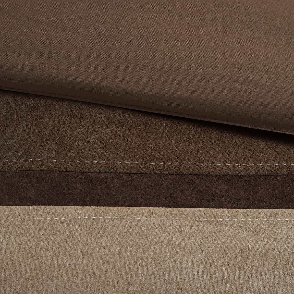 7 Piece Faux Suede Comforter Set with Decorative Pillows - Brown