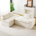 Convertible Modular Sectional Sofa with Twin Seat and Chaise - Multiple Colors