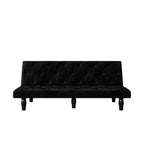 Sofa Bed With Adjustable Backrest with Premium Fabric – Black or Pink