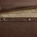 Brown Faux Suede Comforter Set with Hypoallergenic Filling – Queen, 7 Piece
