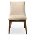 Monza Contemporary Dining Chair Set with Solid Wood Frame - Beige or Dark Green