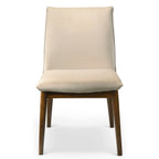 Monza Contemporary Dining Chair Set with Solid Wood Frame - Beige or Dark Green