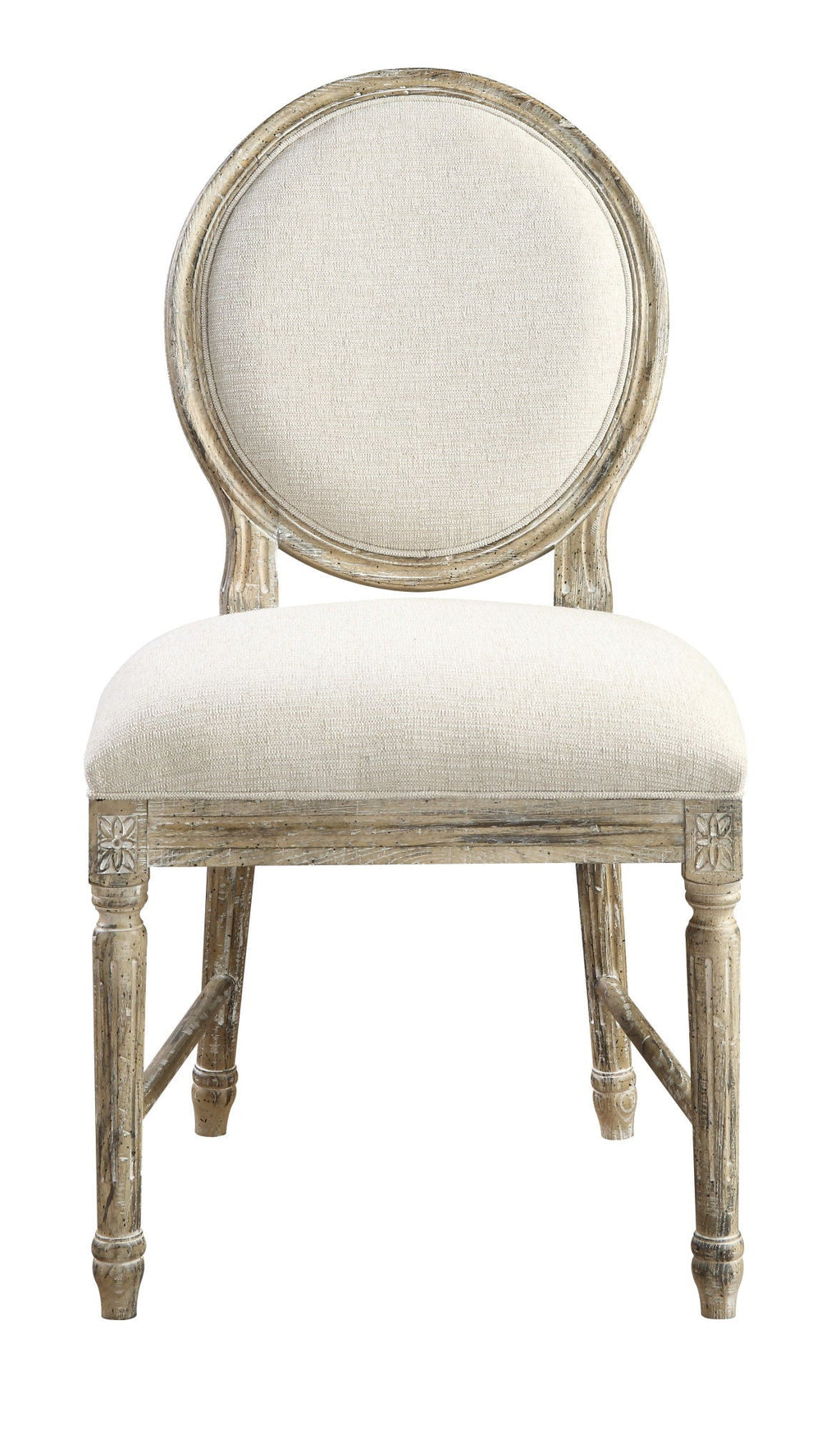 Brown Upholstered Dining Chairs with Rustic Casual Style - Set of 2