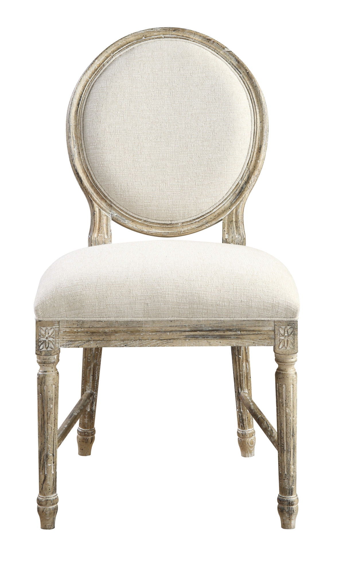 Brown Upholstered Dining Chairs with Rustic Casual Style - Set of 2
