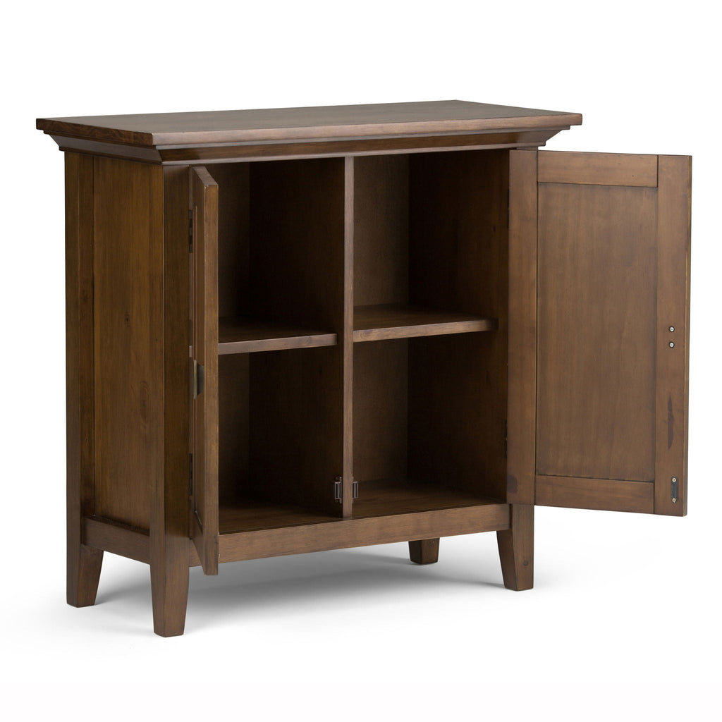 Handcrafted Low Storage Cabinet with Adjustable Shelves - Multiple Colors