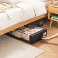 Set of 2 Under-Bed Rolling Storage Containers with Wheels - Polyester