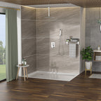 Modern Dual Shower Head System with 16" Ceiling Mount - Multiple Finishes