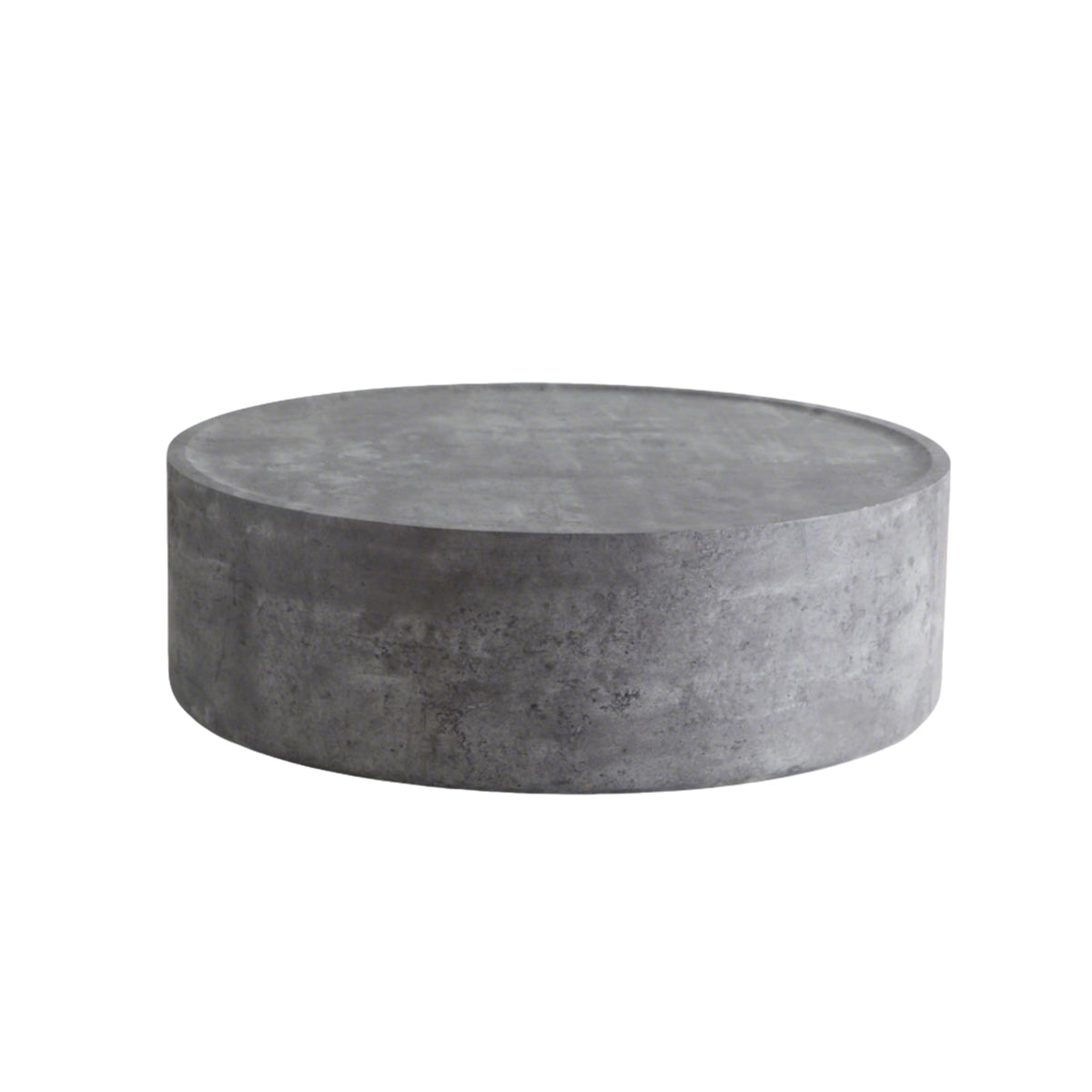 39.37" Round Coffee Table with Faux Concrete Finish