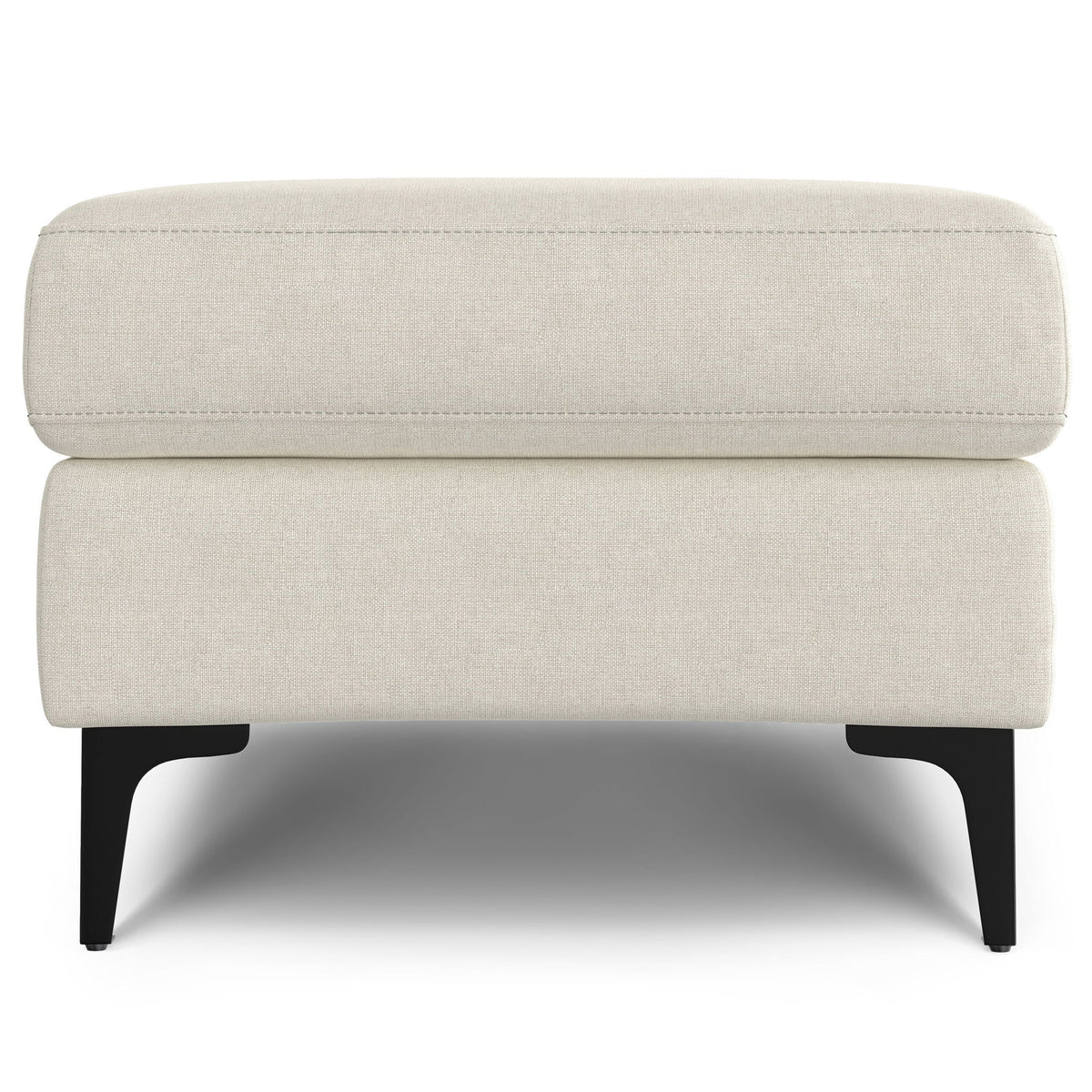 Versatile Mid Century Ottoman with Eco-Friendly Upholstery - Beige or Dark Gray