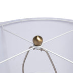 D15x29 Table Lamp with Glass Drum Shade – Aluminum Base