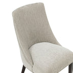 Upholstered Armchair with Ergonomic Backrest - Beige or Dark Gray