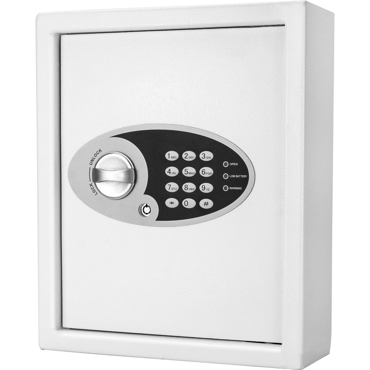 48 Keys Digital Key Cabinet Wall Safe with Keypad Access - White