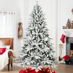 7ft Flocked Christmas Tree with 1514 Tips - White