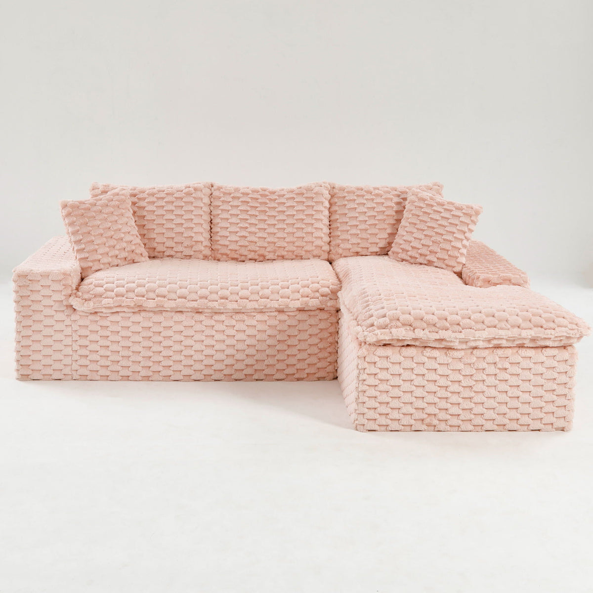 Convertible Modular Sectional Sofa with Twin Seat and Chaise - Multiple Colors