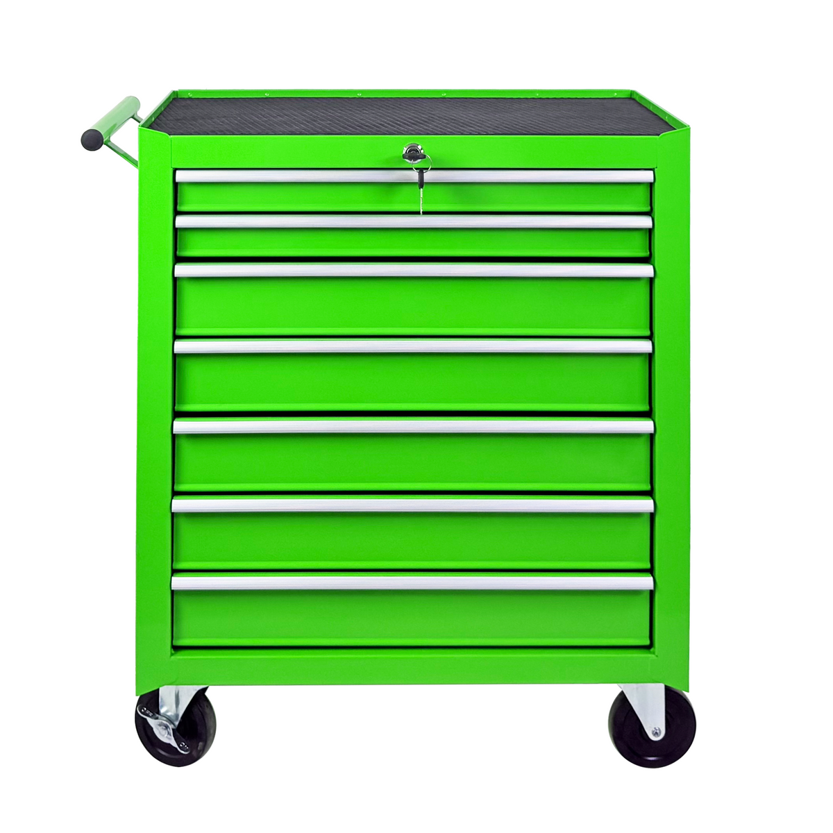 Rolling Tool Chest with 7-Drawer Tool Box with Steel Construction - Green