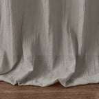 Solid Crushed Curtain Panel Pair with Sheer Texture - Grey