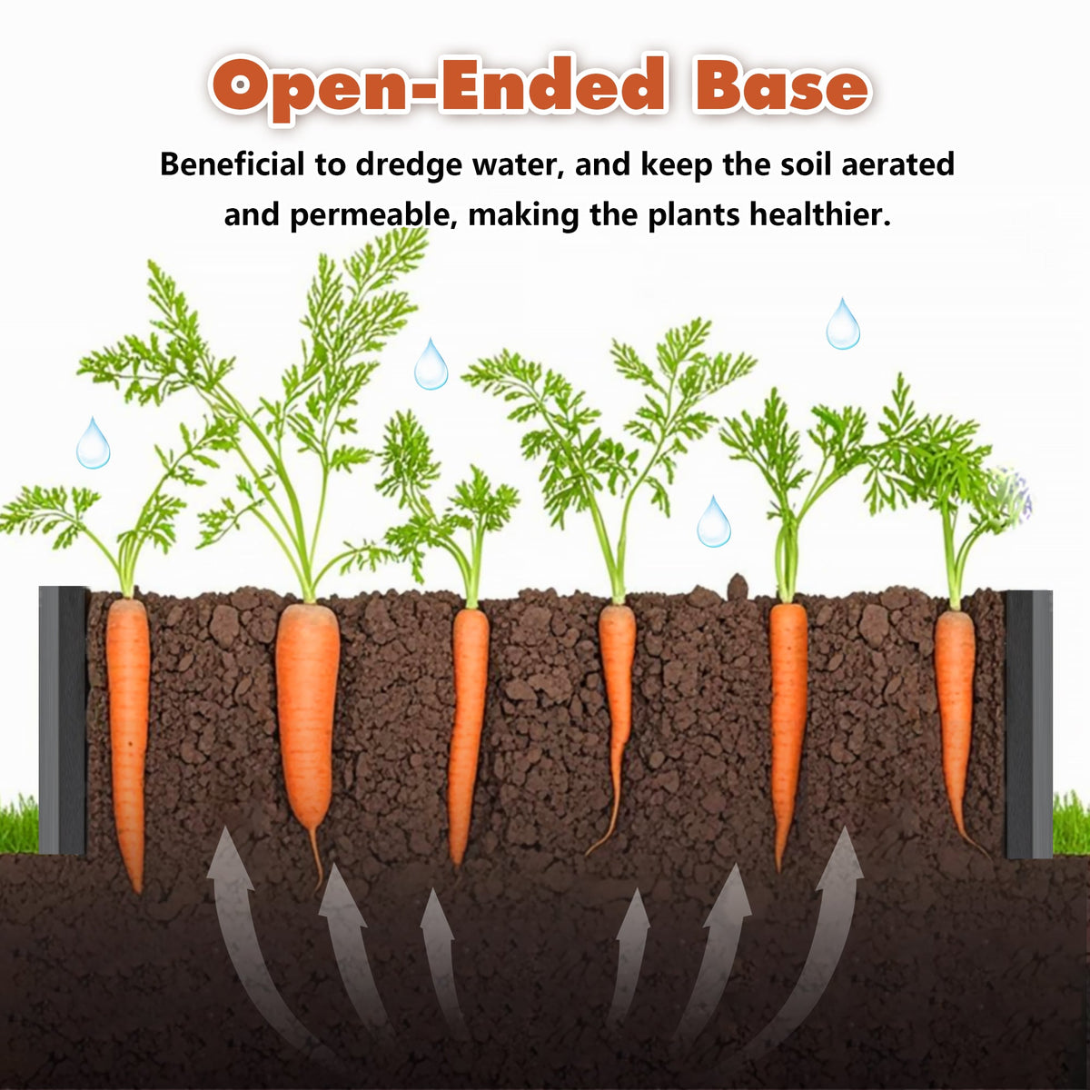Metal Raised Garden Bed Kit with Galvanized Steel Construction - Black