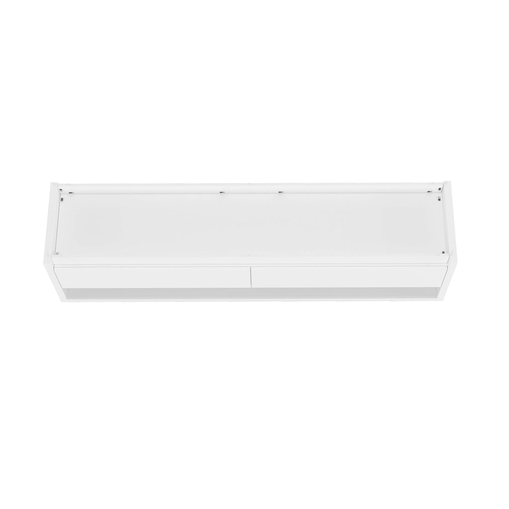 Modern 70" TV Stand with Full Extension Drawers - White or Light Brown