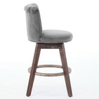 26" Counter Height Bar Stools with 360° Swivel - Gray