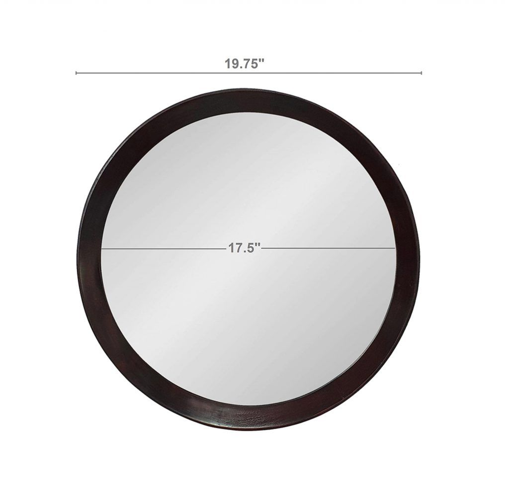 Transitional Mango Wood Wall Mirror with Frame - Multiple Colors