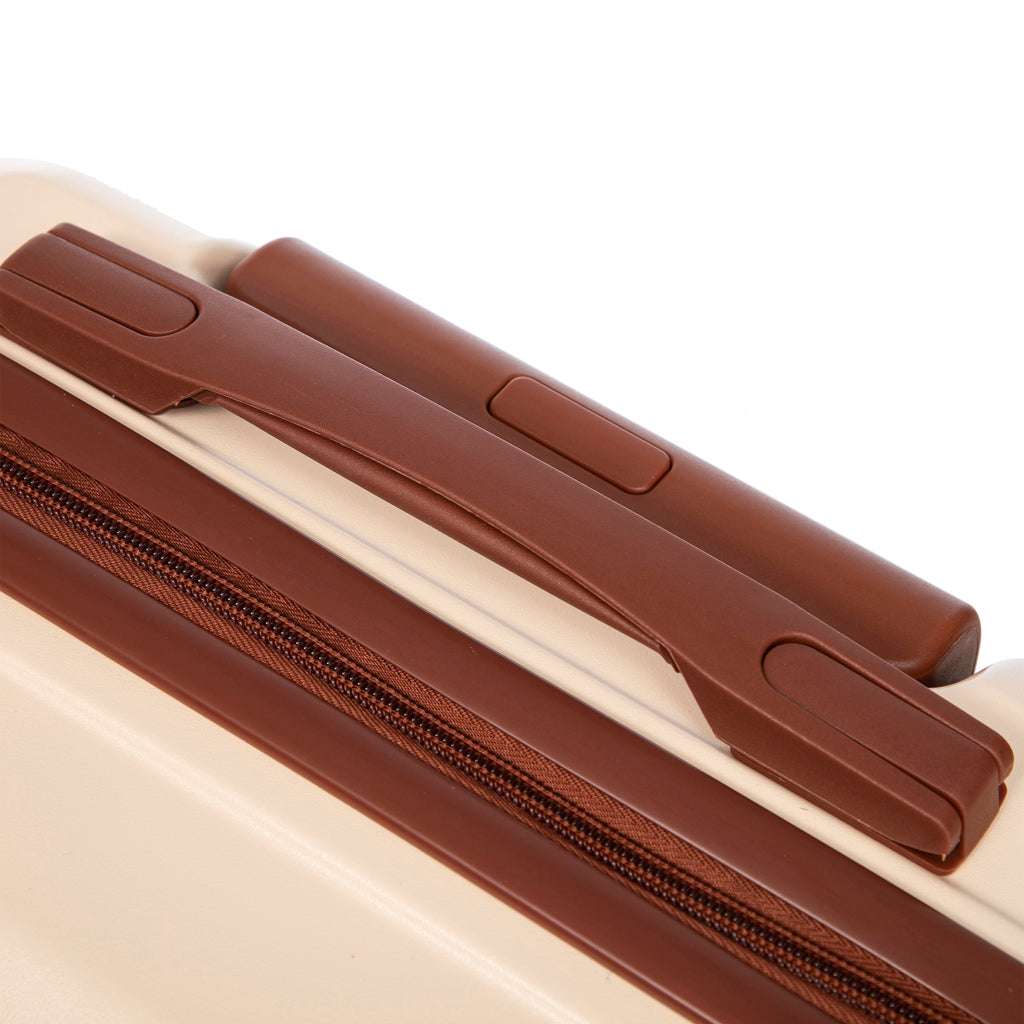 Beige 2-Piece Spinner Luggage Set with Hard Shell - Beige