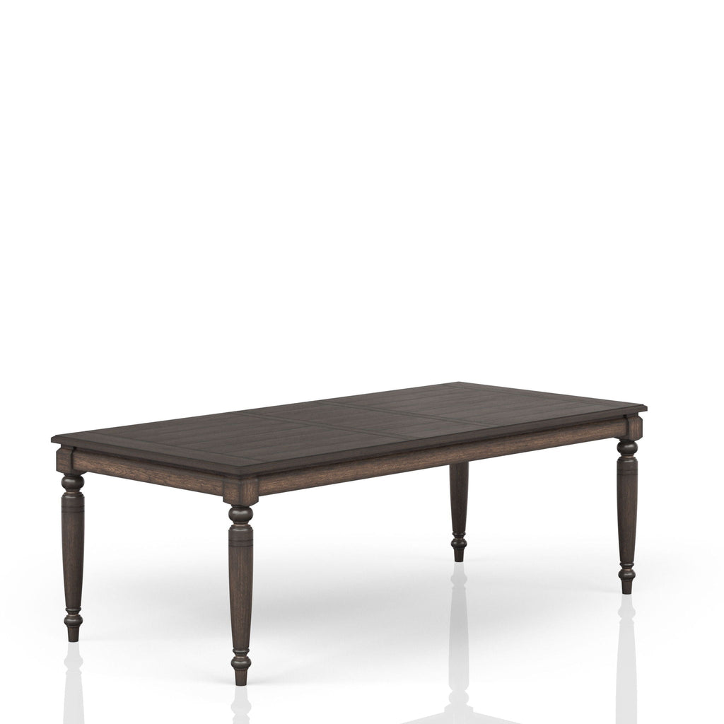 Extendable Dining Table with Expandable Leaf - Coffee