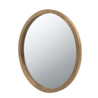 Circle Wall Mirror with Wooden Frame - Black, Light Brown, Dark Brown