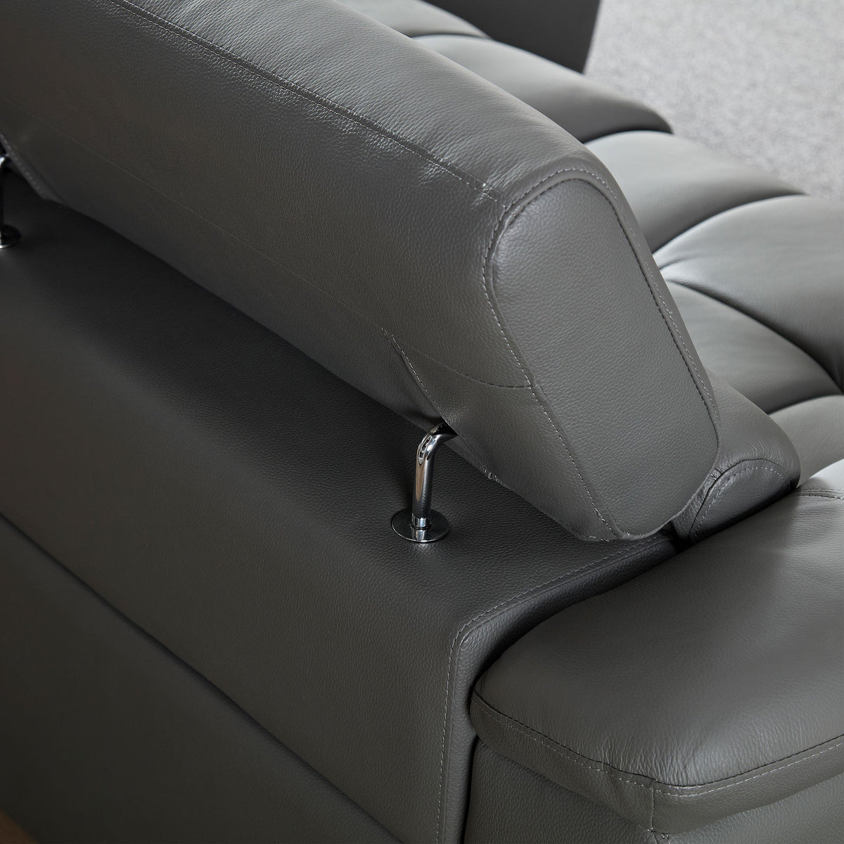 Modern Wall-Hugger Reclining Sofa with Electric Control - Genuine Leather