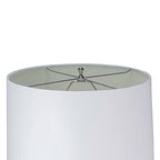 Multicolor Glass Table Lamp with Drum Shade - 30" Height