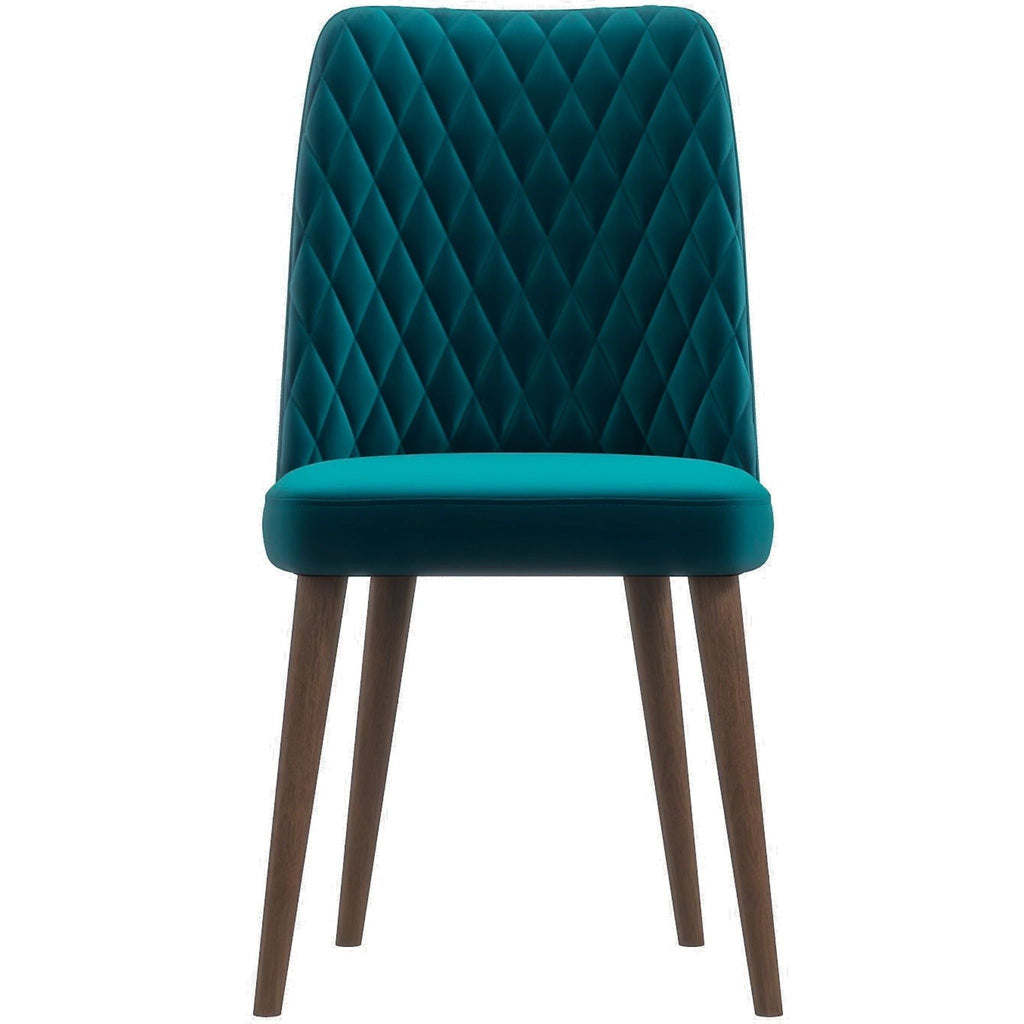 Mid-Century Modern Dining Chair Set of 2 with Upholstered Seat - Multiple Colors