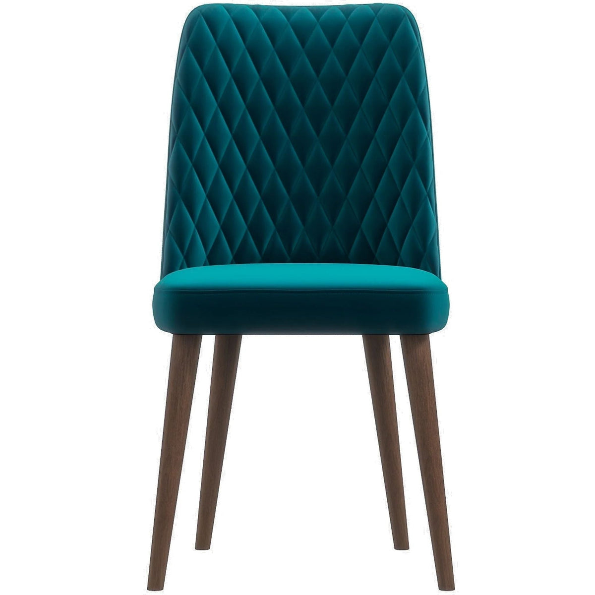Mid-Century Modern Dining Chair Set of 2 with Upholstered Seat - Multiple Colors
