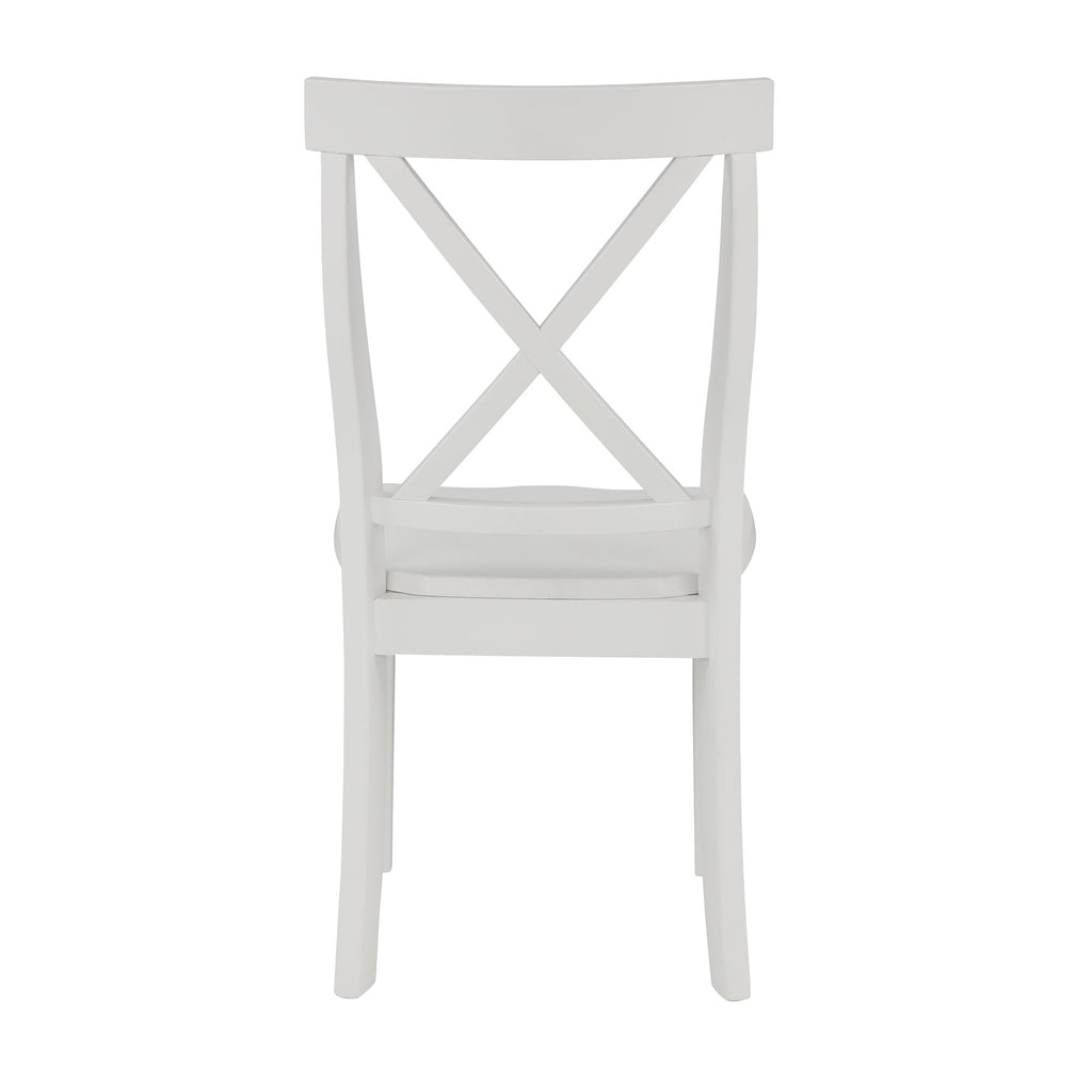 5-Piece Solid Wood Dining Set — White or Dark Gray