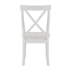 5-Piece Solid Wood Dining Set — White or Dark Gray
