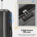 Expandable 2 Piece Luggage Set with TSA Lock and Spinner Wheels - Multiple Colors
