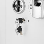 Biometric Wall Safe with 120-Fingerprint Security - White