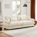 Modern Oversize Sofa with Cloud-Like Comfort - Fabric Stationary Sofa