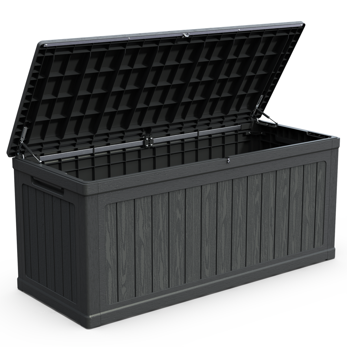 260 Gallon Large Outdoor Storage Deck Box with Lockable Lid - Black