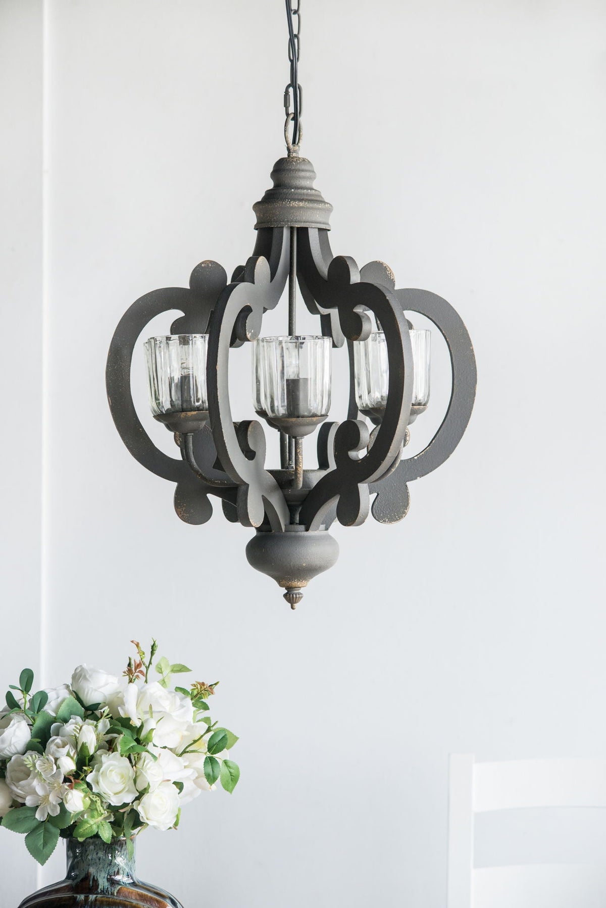 Farmhouse Chandelier with Adjustable Chain - Multiple Colors