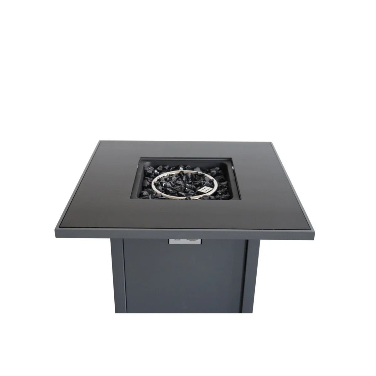 Gray Outdoor Fire Pit Table with Lid - High-Quality Materials