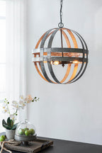 4 Light Galvanized Chandelier