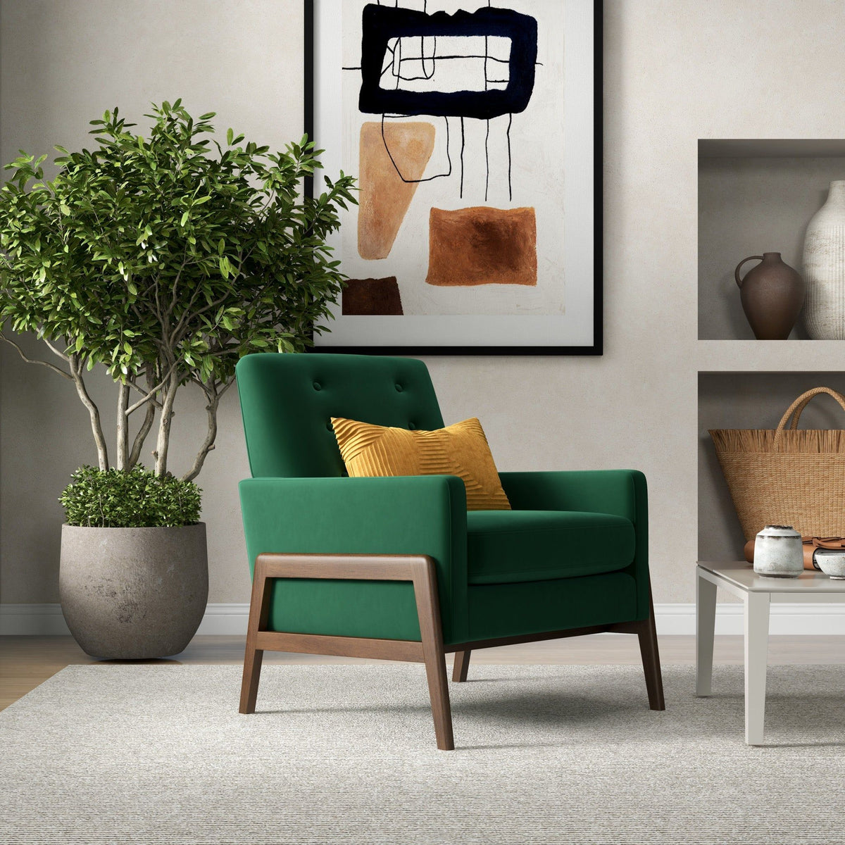 Cole Solid Wood Lounge Chair