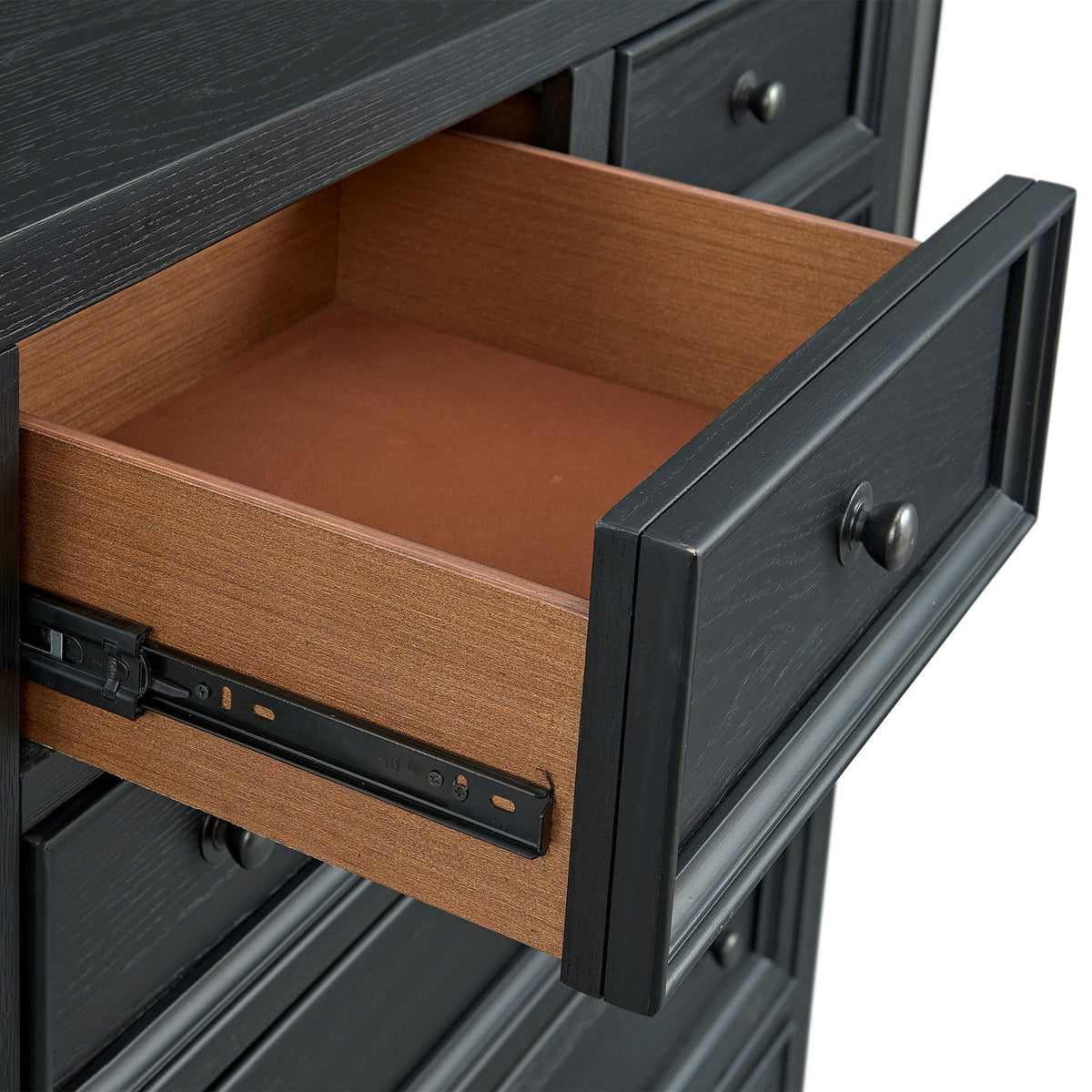 6 Drawer Chest with Smooth Slides - Black or White
