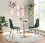 Pebble Adjustable Height Table with Metal Base and Wood Top - White or Black