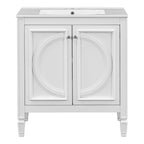 Double Sink Bathroom Vanity Set with Wall Mount Mirror Cabinet
