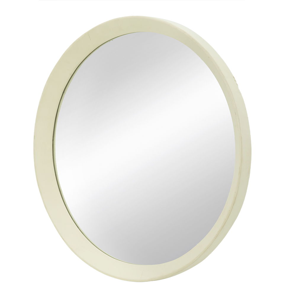Transitional Mango Wood Wall Mirror with Frame - Multiple Colors
