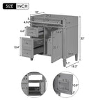 Bathroom Vanity with 2 Drawers and Tip-Out Storage - Multiple Colors